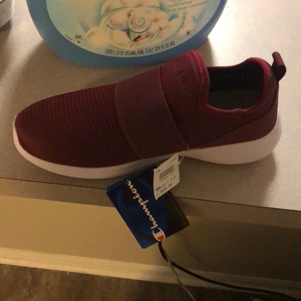 Burgundy sneakers